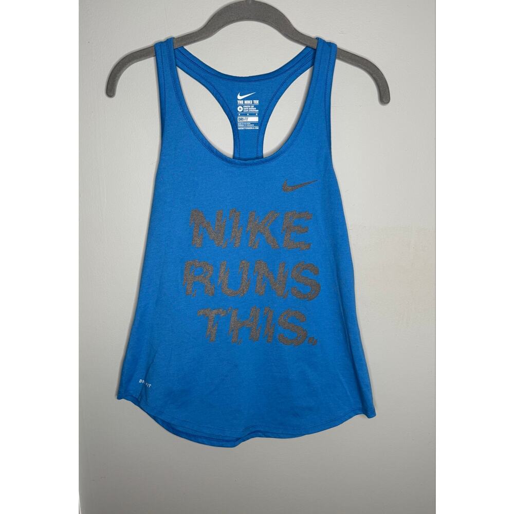 Nike Running Women’s Blue Racerback Activewear Relaxed Fit Tank Top - Size M